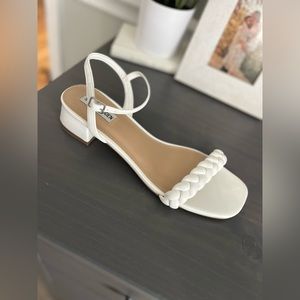 White low heel Steve Madden shoe